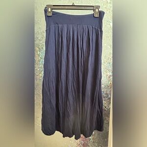 Diane Von Furstenberg Blue Maxi A-line Pleated Skirt B19